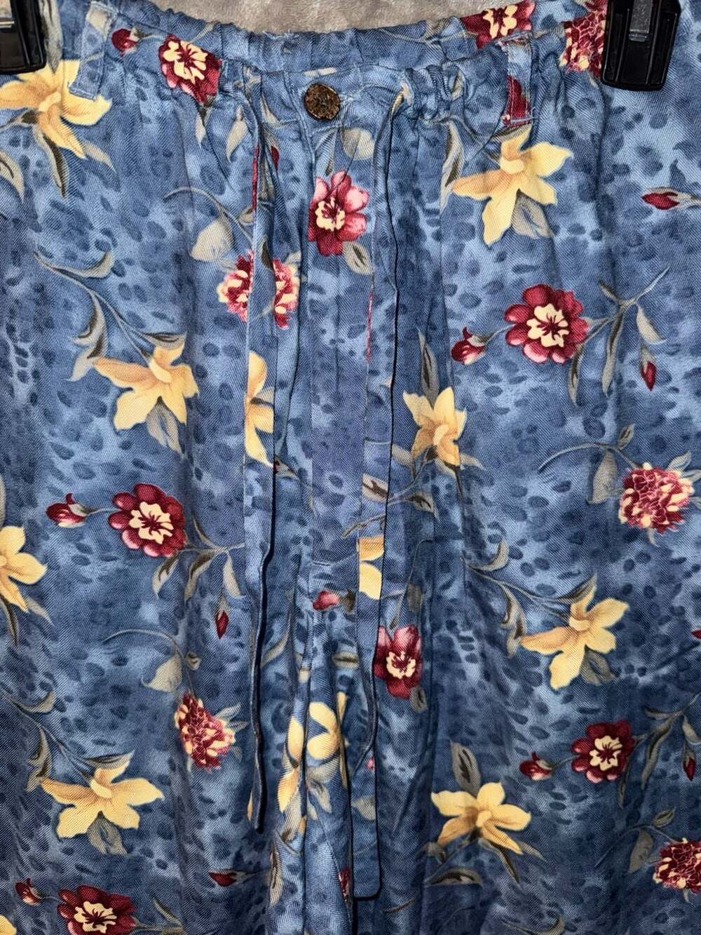 Island Traders Floral Rayon Drawstring Pants Size M - Picture 4 of 6
